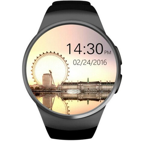 Smartwatch Telefon iUni KW18, Touchscreen, 1.3 Inch, HD, iOS si Android, Black