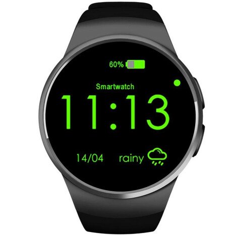 Smartwatch Telefon iUni KW18, Touchscreen, 1.3 Inch, HD, iOS si Android, Black