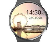 Smartwatch Telefon iUni KW18, Touchscreen, 1.3 Inch, HD, iOS si Android, Black